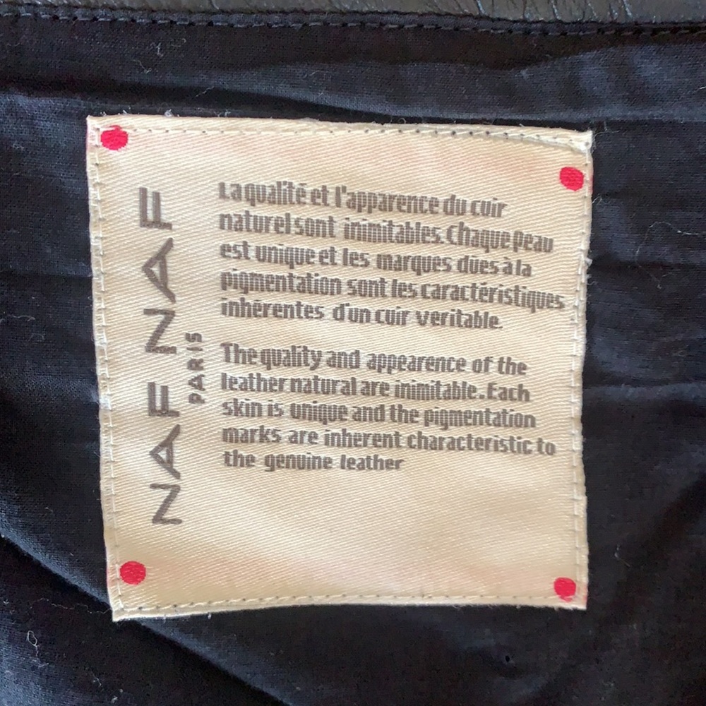 🛵 Genuine vintage leather moto jacket Naf Naf Paris 🇫🇷biker jacket size M - Picture 10 of 14